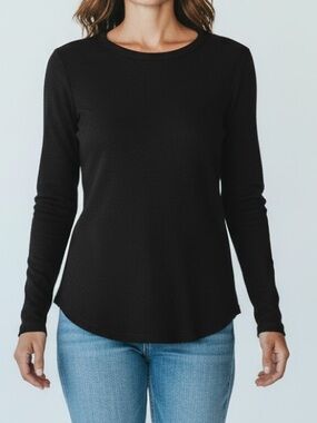 ZARA black long sleeve top size L